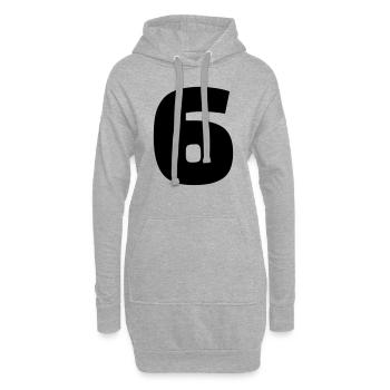 6 - Hoodie-Kleid - Grau meliert - Vorne