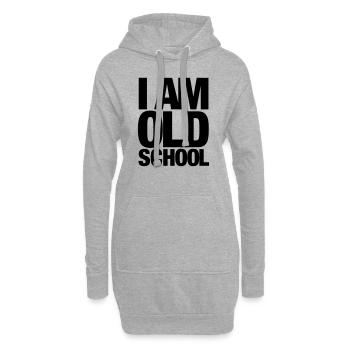 I Am Old School - Hoodie-Kleid - Grau meliert - Vorne
