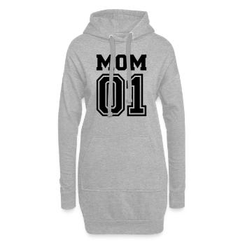 Mère - Sweat-shirt à capuche long Femme - gris chiné - Devant
