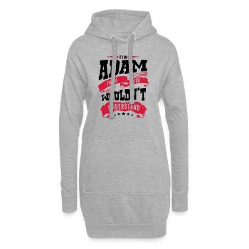 adam name thing you wouldnt understand - Hoodie Dress - heather grey - Front