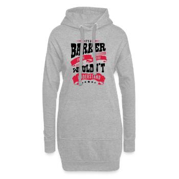 barker name thing you wouldnt understand - Hoodie Dress - heather grey - Front