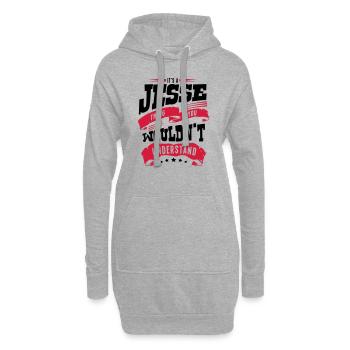 jesse name thing you wouldnt understand - Hoodie Dress - heather grey - Front