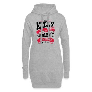 kelly name thing you wouldnt understand - Hoodie Dress - heather grey - Front