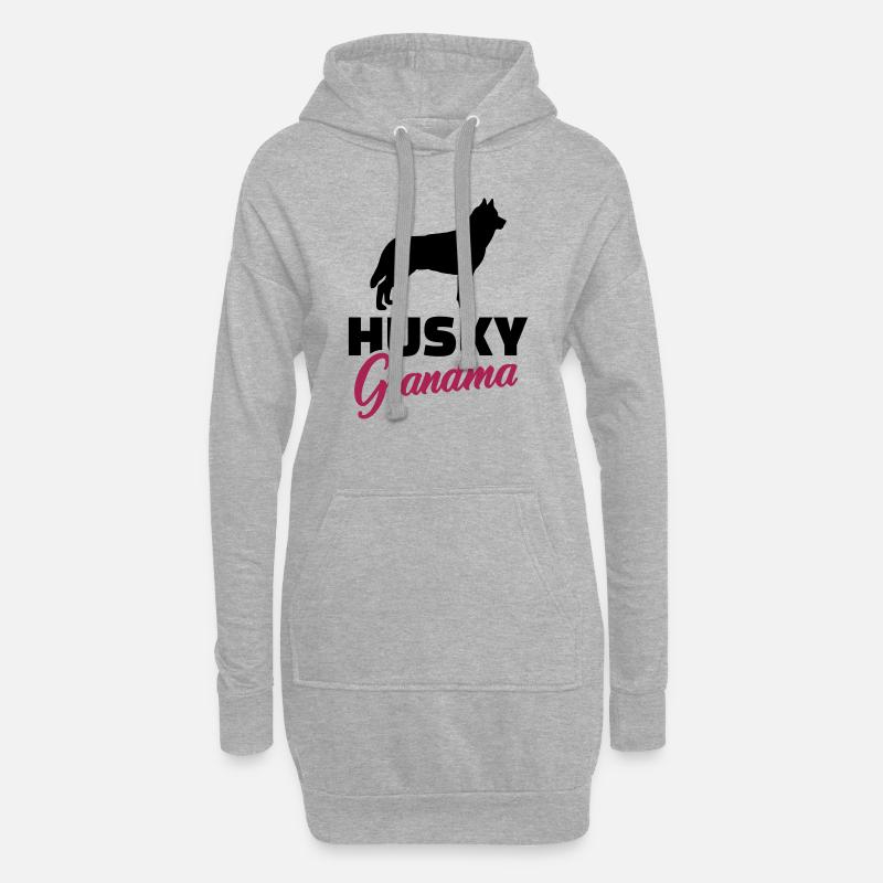 Husky - Hoodie-Kleid - Grau meliert