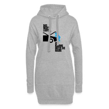 Ich komme unter die Haube Junggesellenabschied - Hoodie-Kleid - Grau meliert - Vorne