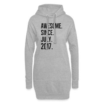 Génial depuis juillet 2017 - Sweat-shirt à capuche long Femme - gris chiné - Devant