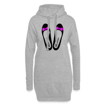 Ballerine 3 - Sweat-shirt à capuche long Femme - gris chiné - Devant