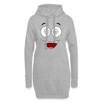 Crazyface - Hoodie-Kleid - Grau meliert - Vorne