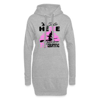 75 Jahre Geburtstag Frau Hexe Süß Süss Jahrestag - Hoodie-Kleid - Grau meliert - Vorne