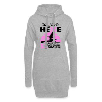 53 Jahre Geburtstag Frau Hexe Süß Süss Jahrestag - Hoodie-Kleid - Grau meliert - Vorne