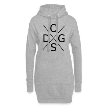 Dog Hund - Hoodie-Kleid - Grau meliert - Vorne