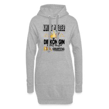 Königin Geburtstag 80 Queen Prinzessin Hoheit - Hoodie-Kleid - Grau meliert - Vorne