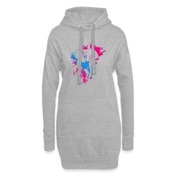 Éléphant - Sweat-shirt à capuche long Femme - gris chiné - Devant