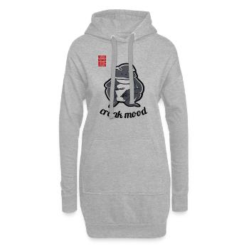 Hatsomoto Croak Mood Frog - Hoodie-Kleid - Grau meliert - Vorne