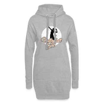 Joueur de volley-ball fille - Sweat-shirt à capuche long Femme - gris chiné - Devant