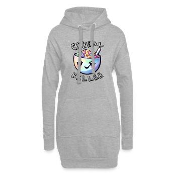 Getreide-Killer - Hoodie-Kleid - Grau meliert - Vorne