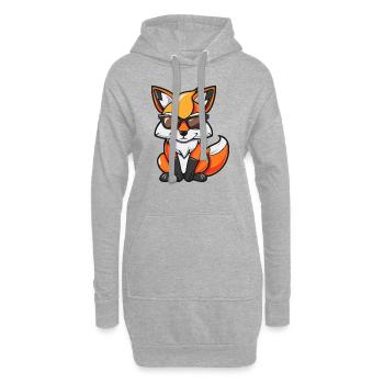 Fuchs Comic Cool - Hoodie-Kleid - Grau meliert - Vorne
