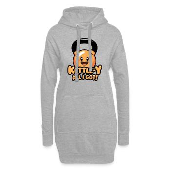 Bouilloire-Y Tout ce que j’ai - Sweat-shirt à capuche long Femme - gris chiné - Devant