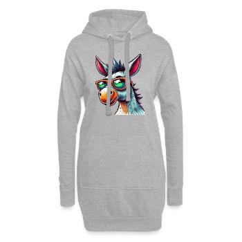 Esel Cool - Hoodie-Kleid - Grau meliert - Vorne