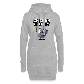 Hühner-Jockey - Hoodie-Kleid - Grau meliert - Vorne