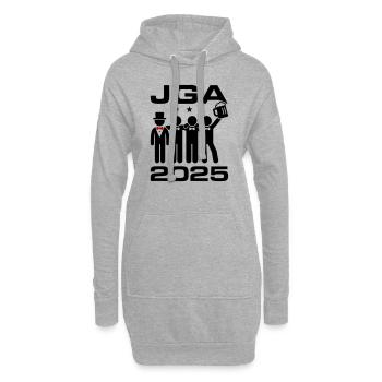 Soirée JGA 2025 - Sweat-shirt à capuche long Femme - gris chiné - Devant