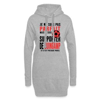 supporter foot Guingamp club humour football - Sweat-shirt à capuche long Femme - gris chiné - Devant