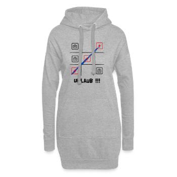Tik tak to ou boîte à fromage, vacances ou travail - Sweat-shirt à capuche long Femme - gris chiné - Devant