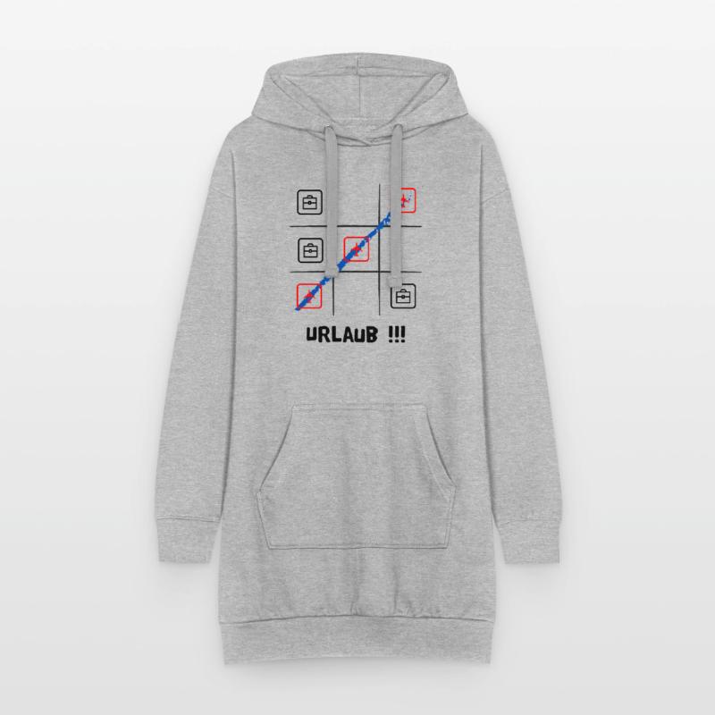 Tik tak to oder Käsekästchen, Urlaub oder Arbeit Hoodie-Kleid
