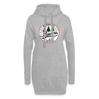 Maurerin Weihnachtsgeschenk Betonbauerin Weihnacht - Hoodie-Kleid - Grau meliert - Vorne