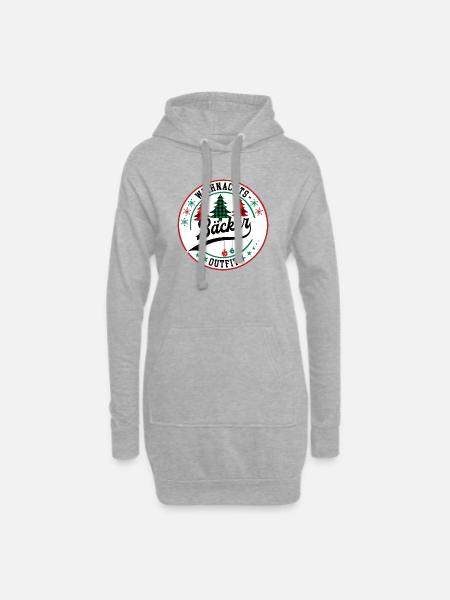 Bäcker Weihnachtsoutfit Bäckerei Konditor Meister - Hoodie-Kleid - Grau meliert