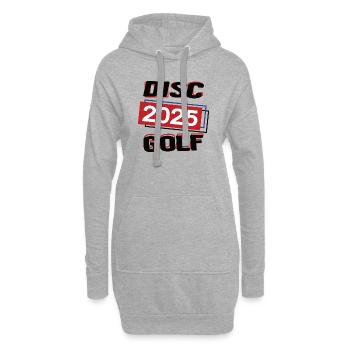 Discgolf Spielerin Team Turnier Frisbee Sport 2025 - Hoodie-Kleid - Grau meliert - Vorne