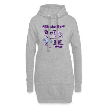 Eulen Pensionist - na und? - Hoodie-Kleid - Grau meliert - Vorne