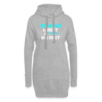 Rameurs d'aviron - Sweat-shirt à capuche long Femme - gris chiné - Devant