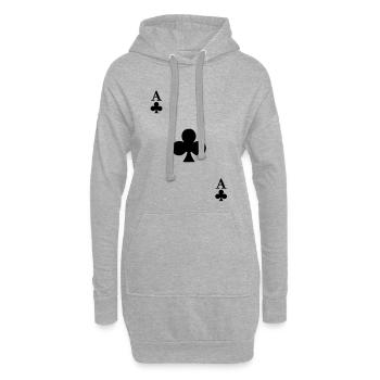 Ace of Clover - Hoodie-Kleid - Grau meliert - Vorne