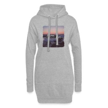 Ocean Lover - Sweat-shirt à capuche long Femme - gris chiné - Devant