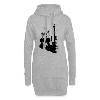 Geigen - Hoodie-Kleid - Grau meliert - Vorne