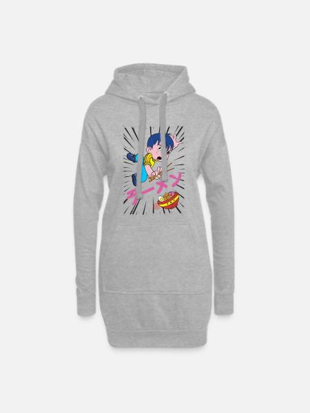 Ramen Boy - Hoodie-Kleid - Grau meliert