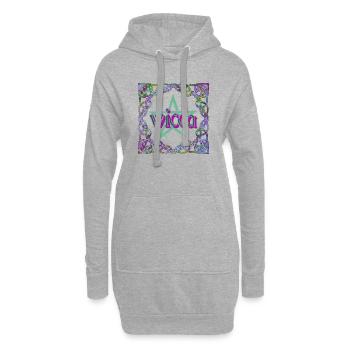 keltischer rahmen wicca e 230 - Hoodie-Kleid - Grau meliert - Vorne