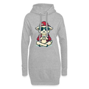Lamb of Love - Hoodie-Kleid - Grau meliert - Vorne