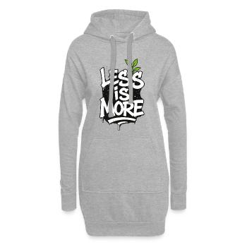 Less is More – Le minimalisme rencontre le style de la rue - Sweat-shirt à capuche long Femme - gris chiné - Devant