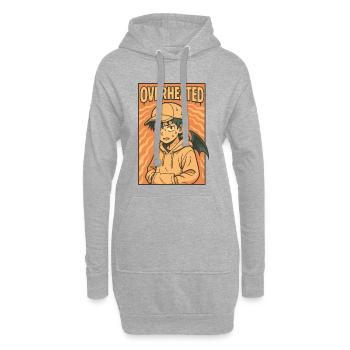 Überhitzte Flügel Hoodie Held - Hoodie-Kleid - Grau meliert - Vorne