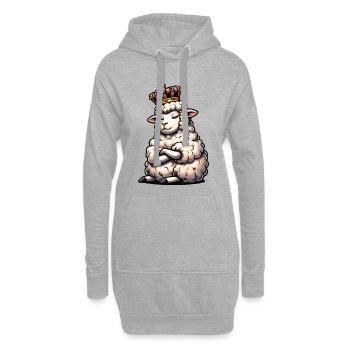 Schaf Schafe Schäfer Schafhalter Schafbock - Hoodie-Kleid - Grau meliert - Vorne
