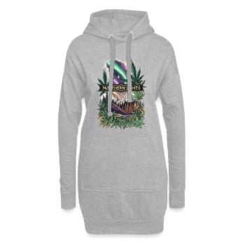 Aurore boréale - Sweat-shirt à capuche long Femme - gris chiné - Devant