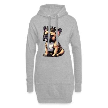 Bouledogue français Frenchie Propriétaire de Frenchie - Sweat-shirt à capuche long Femme - gris chiné - Devant