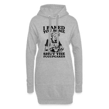 Humorvolles lustiges Oma Bäcker Cupcake Design - Hoodie-Kleid - Grau meliert - Vorne