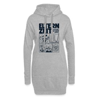 Elternzeit Multitasking Experte - Hoodie-Kleid - Grau meliert - Vorne