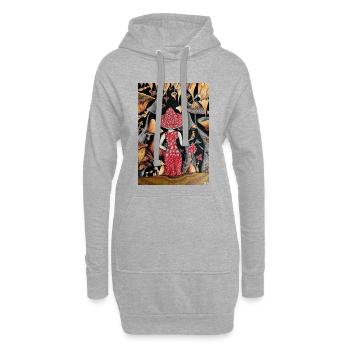 Mushroom Lady - Hoodie-Kleid - Grau meliert - Vorne