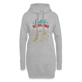 Endlich Schulkind - Hoodie-Kleid - Grau meliert - Vorne