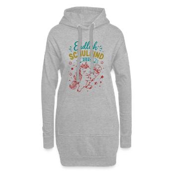 Endlich Schulkind 2026 Unicorn - Hoodie-Kleid - Grau meliert - Vorne
