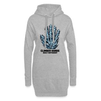 Mains d’escalade : Conception différente de rayons X - Sweat-shirt à capuche long Femme - gris chiné - Devant